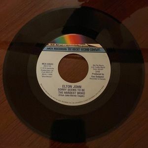 Vintage Elton John sorry seems to be the hardest Word 7 inch vinyl